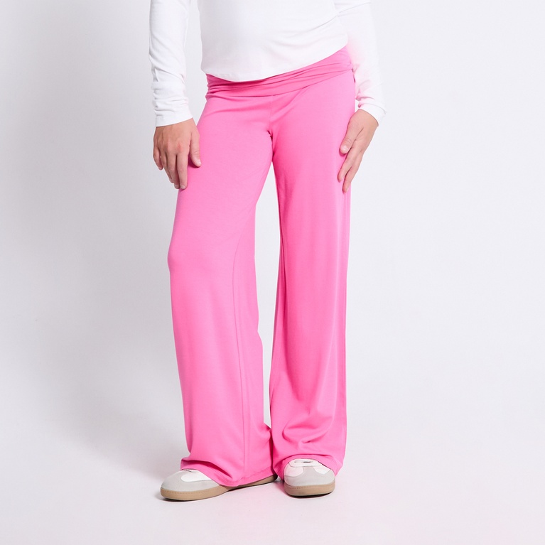 Foldable wide pants "Eleni star" Pink